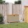 vidaXL Gartentruhe Beige 80x40x48 cm Poly Rattan Akazienholz