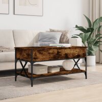 vidaXL Couchtisch R&auml;uchereiche 100x50x50 cm Holzwerkstoff und Metall