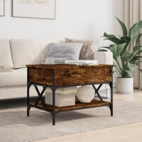 vidaXL Couchtisch R&auml;uchereiche 70x50x50 cm Holzwerkstoff und Metall