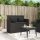 vidaXL Gartenbank mit Kissen Schwarz Poly Rattan