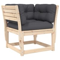 vidaXL 8-tlg. Garten-Lounge-Set mit Kissen Massivholz Kiefer