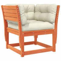 vidaXL 8tlg. Garten-Lounge-Set mit Kissen Wachsbraun Massivholz Kiefer