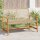 vidaXL Gartenbank Beige 112 cm Poly Rattan und Akazienholz