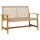 vidaXL Gartenbank Beige 112 cm Poly Rattan und Akazienholz