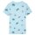 Kinder-T-Shirt Hellblau Melange 92