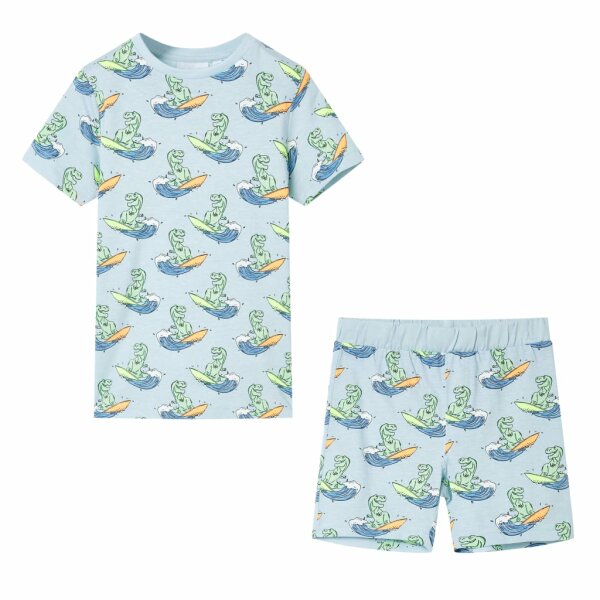 Kinderpyjama mit Kurzen &Auml;rmeln Hellblau 104