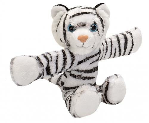 Wild Republic pl&uuml;schtier wei&szlig;er Tiger 20 cm Pl&uuml;sch wei&szlig;/schwarz