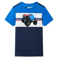 Kinder-T-Shirt Blau und Marineblau 92