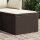 vidaXL Gartenhocker mit Kissen Braun 55x55x37 cm Poly Rattan