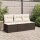 vidaXL Gartensofa mit Kissen 3-Sitzer Braun Poly Rattan