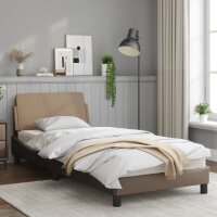 vidaXL Bettgestell mit Kopfteil Cappuccino-Braun 90x200 cm Kunstleder