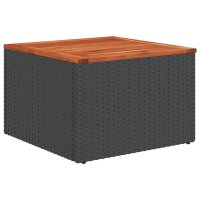 vidaXL 4-tlg. Garten-Sofagarnitur mit Kissen Schwarz Poly Rattan