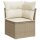 vidaXL 6-tlg. Garten-Sofagarnitur mit Kissen Beige Poly Rattan