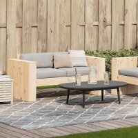 vidaXL Gartensofa 2-Sitzer 134x60x62 cm Massivholz Kiefer