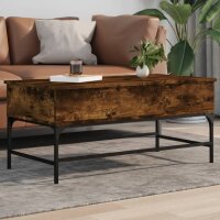 vidaXL Couchtisch R&auml;uchereiche 100x50x45 cm Holzwerkstoff und Metall