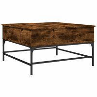 vidaXL Couchtisch R&auml;uchereiche 80x80x45 cm Holzwerkstoff und Metall