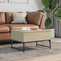 vidaXL Couchtisch Sonoma-Eiche 70x50x40 cm Holzwerkstoff und Metall