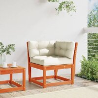 vidaXL Garten-Ecksofa mit Kissen Wachsbraun Massivholz Kiefer