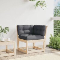 vidaXL Garten-Ecksofa mit Kissen 73x73x78 cm Massivholz Kiefer