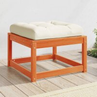 vidaXL Gartenhocker mit Kissen Wachsbraun Massivholz Kiefer