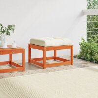 vidaXL Gartenhocker mit Kissen Wachsbraun Massivholz Kiefer