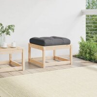 vidaXL Gartenhocker mit Kissen Massivholz Kiefer