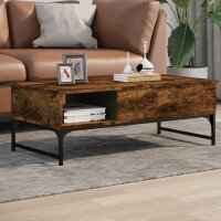 vidaXL Couchtisch R&auml;uchereiche 100x50x35 cm Holzwerkstoff und Metall