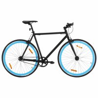 vidaXL Fahrrad mit Festem Gang Schwarz und Blau 700c 59 cm