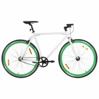 vidaXL Fahrrad mit Festem Gang Wei&szlig; und Gr&uuml;n 700c 59 cm