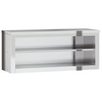 vidaXL Küchen-Wandschrank mit Ablage Edelstahl