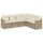 vidaXL 6-tlg. Garten-Sofagarnitur mit Kissen Beige Poly Rattan