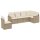 vidaXL 6-tlg. Garten-Sofagarnitur mit Kissen Beige Poly Rattan