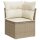 vidaXL 10-tlg. Garten-Sofagarnitur mit Kissen Beige Poly Rattan