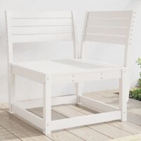 vidaXL Garten-Ecksofa Wei&szlig; 73x73x78 cm Massivholz Kiefer