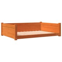 vidaXL Hundebett Wachsbraun 105,5x75,5x28 cm Massivholz Kiefer