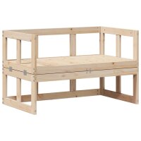 vidaXL 2-in-1 Gartensofa Verlängerbar Massivholz Kiefer