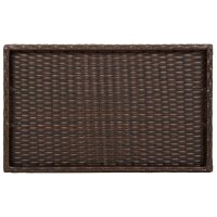 vidaXL Tabletttisch Klappbar Braun 65x40x75 cm Poly Rattan