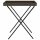 vidaXL Tabletttisch Klappbar Braun 65x40x75 cm Poly Rattan