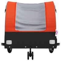 vidaXL Fahrradanh&auml;nger Schwarz und Orange 30 kg Eisen