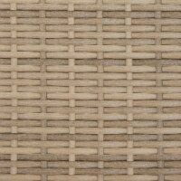 vidaXL Sonnenliege mit Kissen Beige Poly Rattan