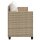 vidaXL Sonnenliege mit Kissen Beige Poly Rattan