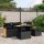 vidaXL 6-tlg. Garten-Sofagarnitur mit Kissen Schwarz Poly Rattan