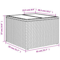 vidaXL 5-tlg. Garten-Sofagarnitur mit Kissen Schwarz Poly Rattan