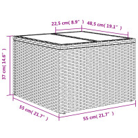 vidaXL 5-tlg. Garten-Sofagarnitur mit Kissen Schwarz Poly Rattan