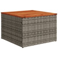 vidaXL 6-tlg. Garten-Sofagarnitur mit Kissen Grau Poly Rattan