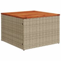 vidaXL 4-tlg. Garten-Sofagarnitur mit Kissen Beige Poly Rattan