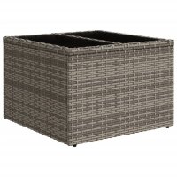 vidaXL 6-tlg. Garten-Sofagarnitur mit Kissen Grau Poly Rattan