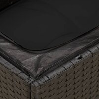 vidaXL 6-tlg. Garten-Sofagarnitur mit Kissen Schwarz Poly Rattan