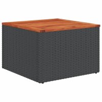 vidaXL 6-tlg. Garten-Sofagarnitur mit Kissen Schwarz Poly Rattan