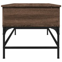 vidaXL Couchtisch Braun Eichen-Optik 100x50x45 cm Holzwerkstoff Metall